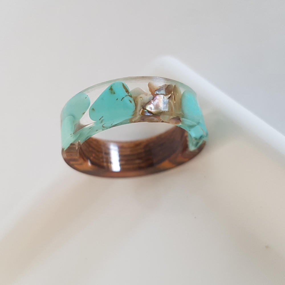 Wood Clear Resin Ring